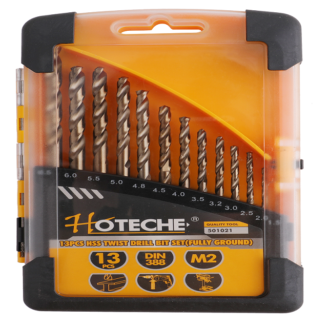 13PCS HSS TWIST DRILL BIT SET（FULLY GROUND）