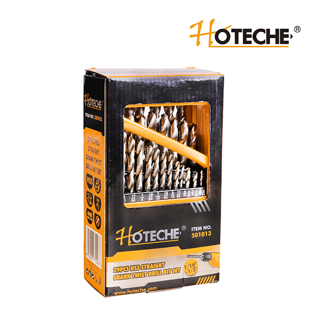 29Pcs Hss Straight Shank Twist Drill Bit Set