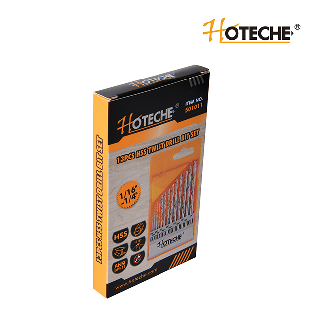 13Pcs Hss Twist Drill Bit Set