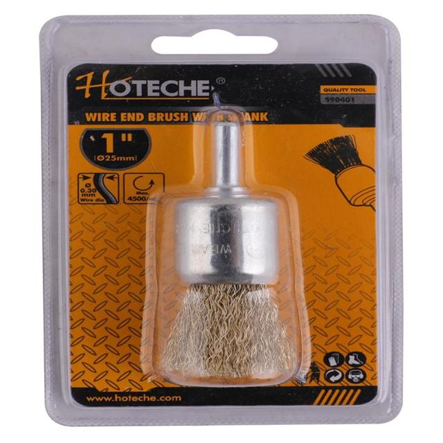 WIRE END BRUSH WITH SHANK 25MM