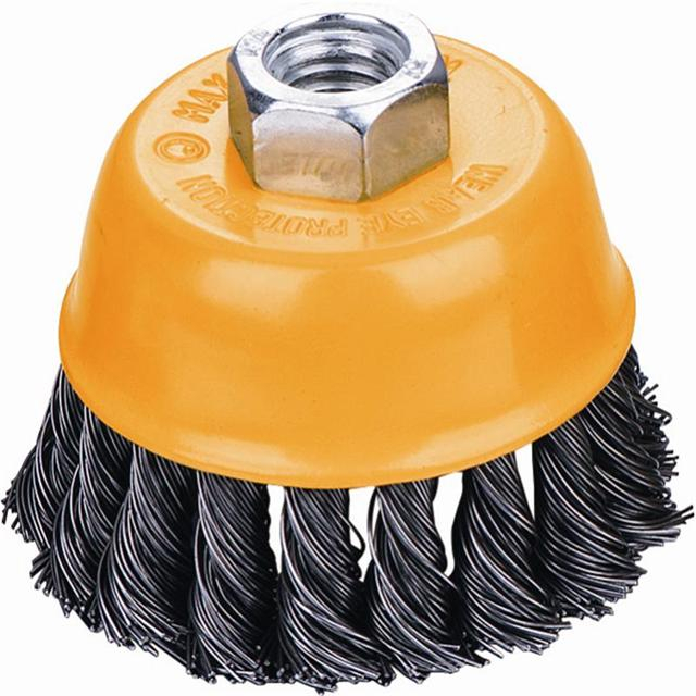 CUP TWIST WIRE BRUSH WITH NUT