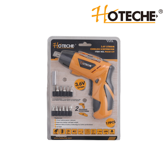 17pcs 3.6V Lithium Cordless Screwdriver Set
