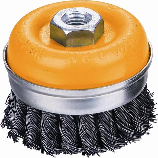 CUP TWIST WIRE BRUSH WITH NUT