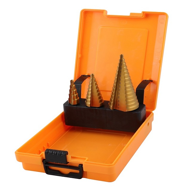 3Pcs HSS Step Drill Bit Set