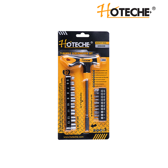 20Pcs T-Bar Screwdriver Set