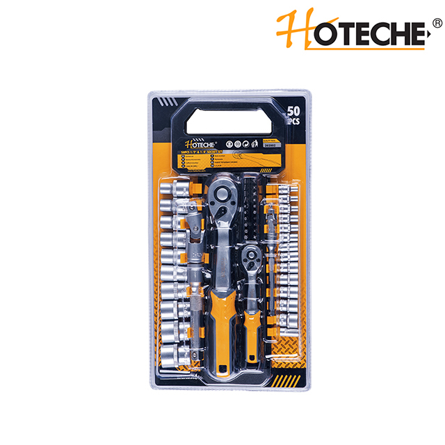 50pcs 1/2" & 1/4" Dr. Socket Set